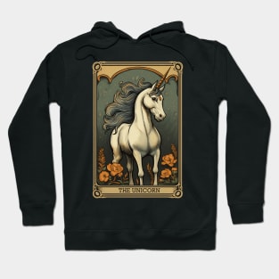 Unicorn Tarot Card Vintage Artwork Hoodie